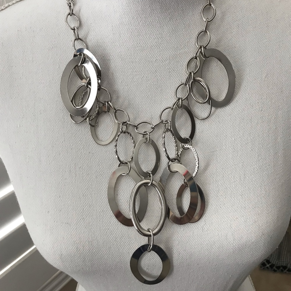 Silver ring necklace